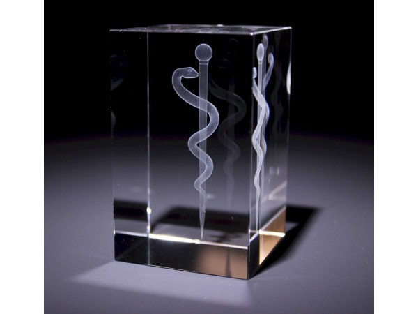 Glasblok Aesculaap