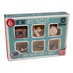 Mensa Metalen & Houten IQ Puzzels 6-in-1