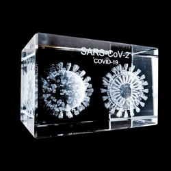 Coronavirus Model Glasblok